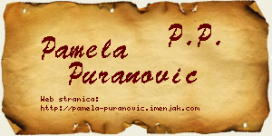 Pamela Puranović vizit kartica